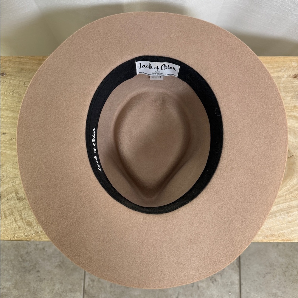Lack of Color Zulu Tan Brown Wool Wide Brim Hat Festival Outfit | Size 55CM / S - Picture 12 of 15